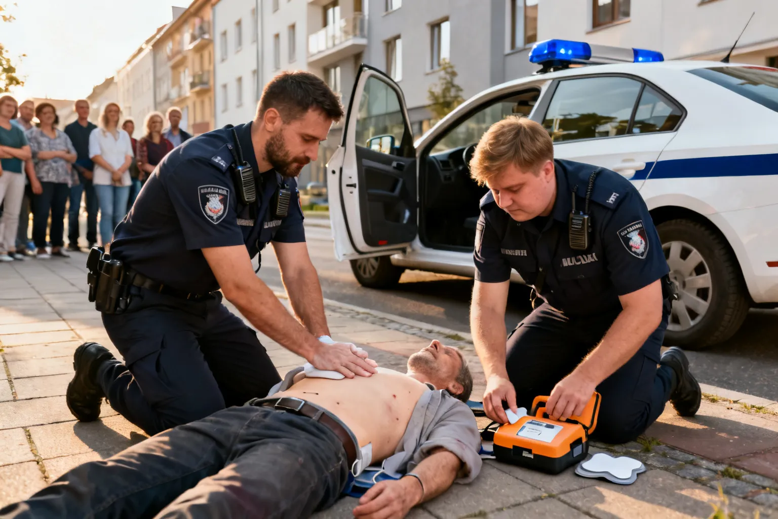 Policjanci ze Szczecina przywrócili funkcje życiowe mężczyźnie po zasłabnięciu