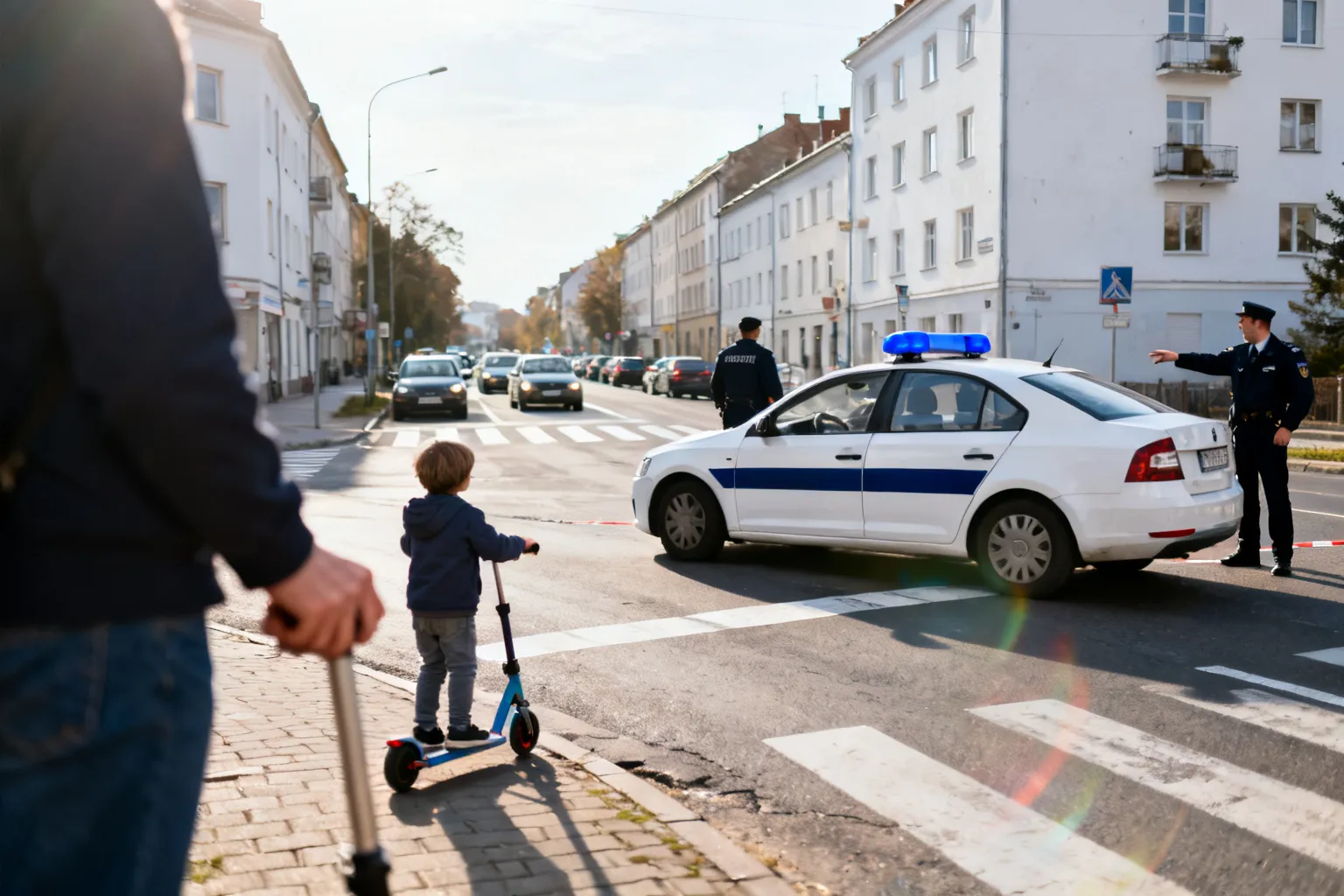 Policja zatrzymała 9‑latka jadącego w stronę ruchliwej ulicy w Grudziądzu