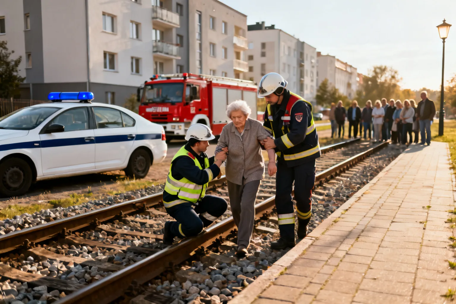 Seniorka uratowana z pobliża torów w Szczecinie