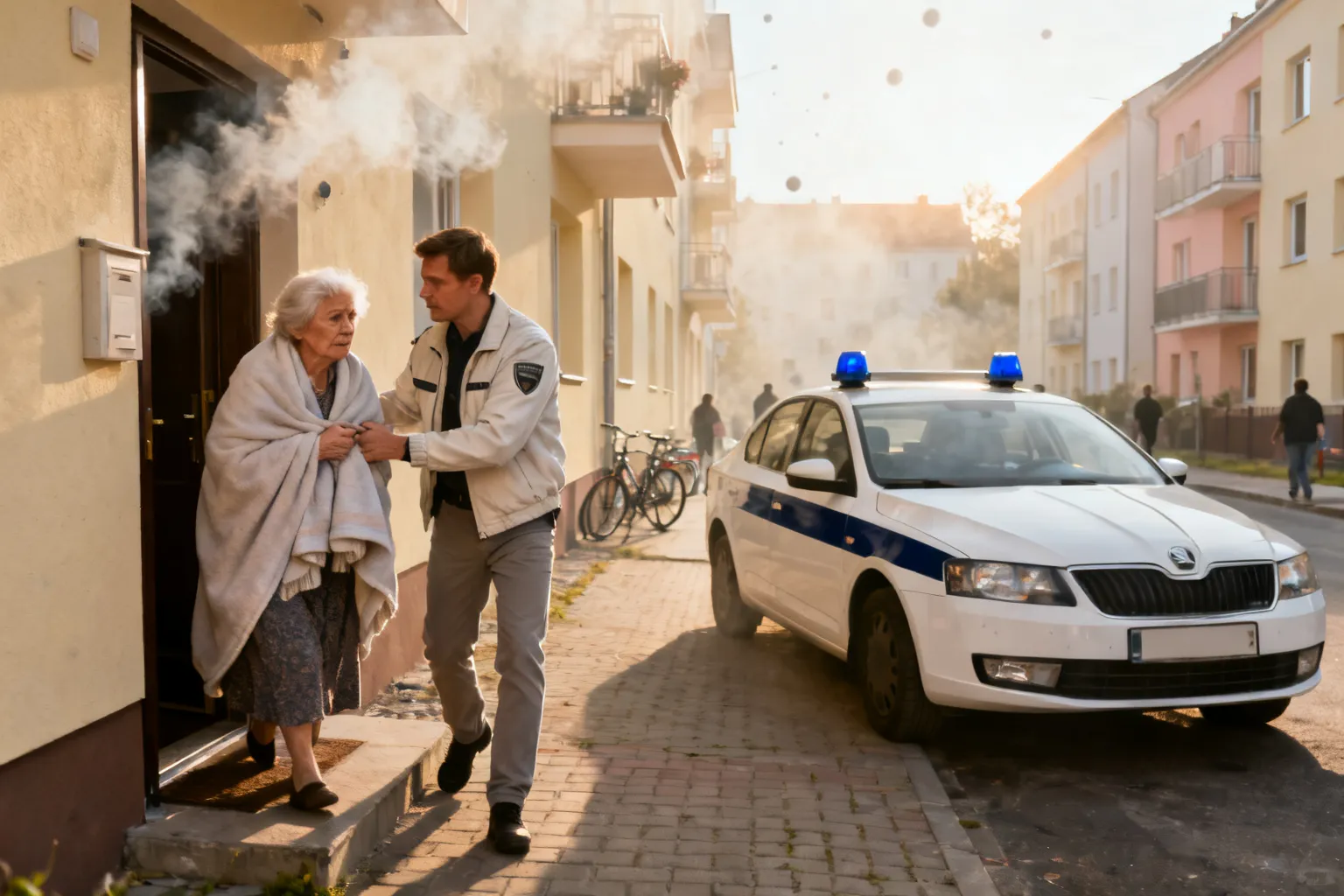 Policjant po służbie uratował 80‑latkę z zadymionego mieszkania