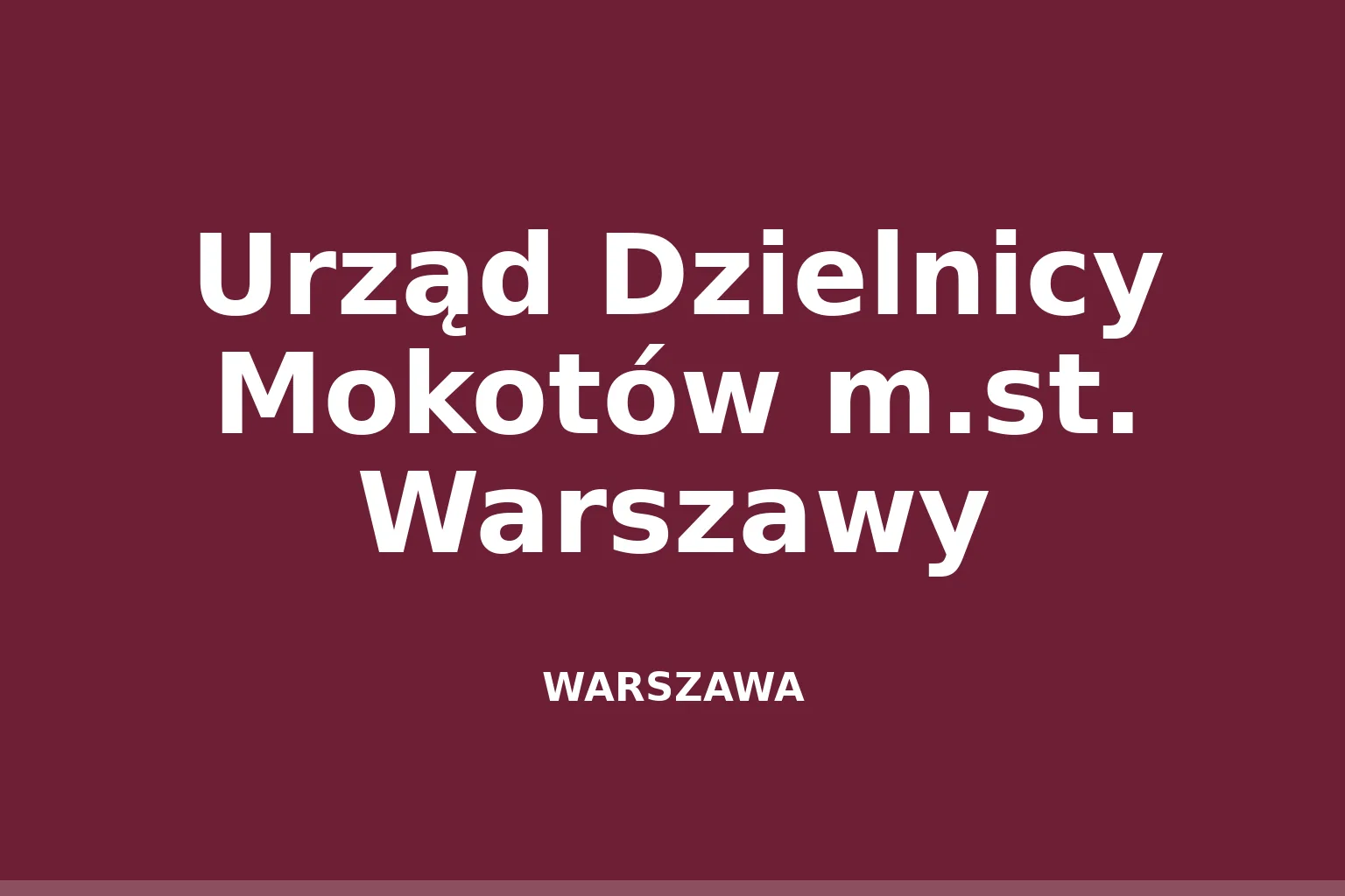 Urząd Dzielnicy Mokotów m.st. Warszawy