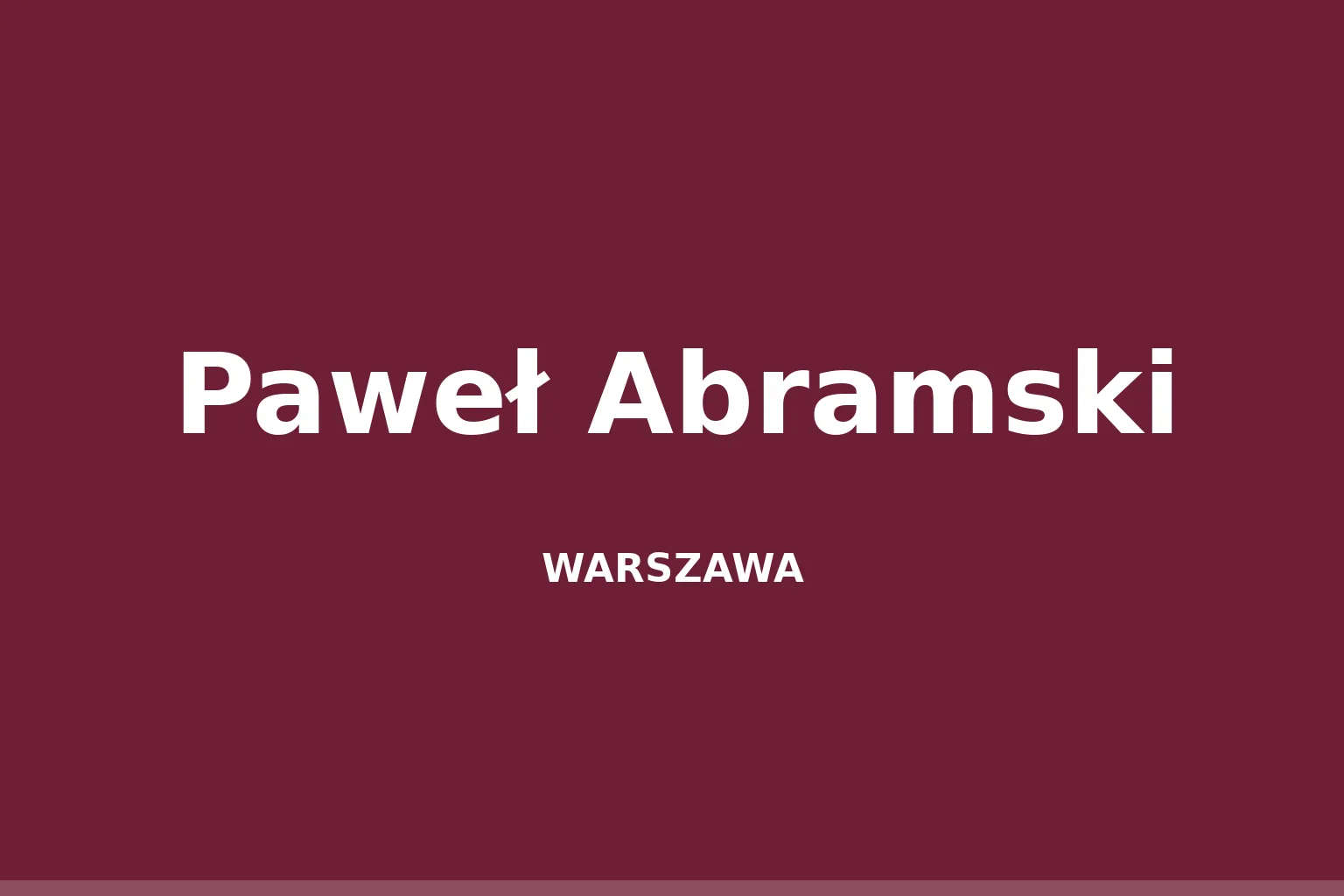 Paweł Abramski